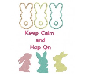Stickserie - Keep calm and Hop on